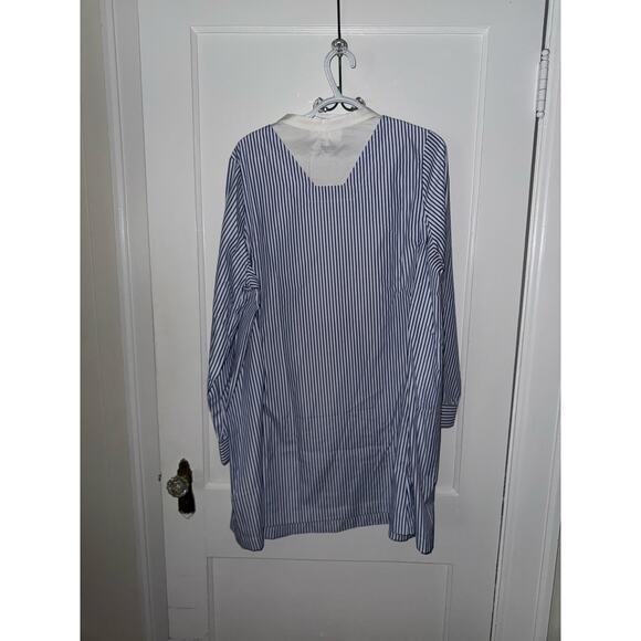 Tuckernuck Pomander Place Blue White Tuxedo Button Down Preppy Dress XL - Picture 6 of 6